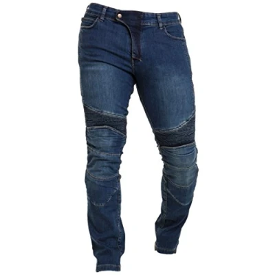 Image of Qaswa Men&#039;s Motorcycle Denim Pants Motorbike Jeans with Stretch Panel Aramid Protection Lining Biker Trousers
