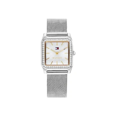 Image of Tommy Hilfiger Analogue Quartz Watch for Women with Silver Stainless Steel Bracelet 1782608