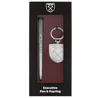 Image of West Ham United FC Pen &amp; Keyring Official Football Executive Gift Boxed