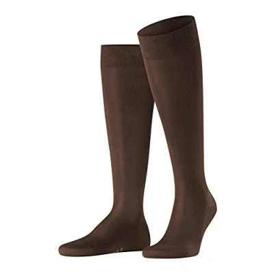 Image of FALKE Men&#039;s Tiago M KH Fil D&#039;Écosse Cotton Long Plain 1 Pair Knee High Socks, Brown (Brown 5930) new eco friendly, 11.5 12.5