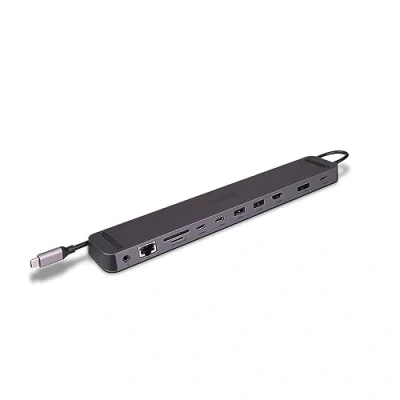 Image of Lindy DST Mini XT 810, USB C Laptop Docking Station with Single Display (8K) or Dual (4K60) &amp; 100W Pass Through Charging