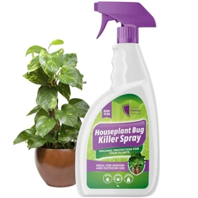 Image of House Plant Bug Killer Spray 1L Natural Insecticide for Indoor &amp; Outdoor Plants Kills Aphids, Spider Mites, Whiteflies, Thrips Other Pests Home Garden Ready to use