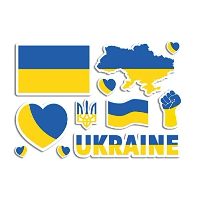Image of A5 Sticker Sheet Ukraine Vinyl Stickers Ukrainian Map Flag Peace Heart Love Europe Travel #77713