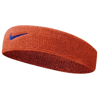 Image of Nike Unisex Adult Swoosh Headbands ForeheadBND, Team Orange/College Navy, One Size