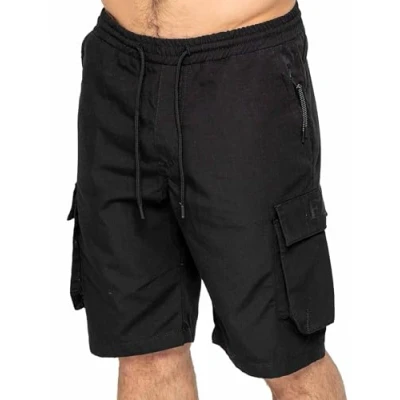 Image of 989Zé ENZO Mens Cargo Shorts Casual Regular Fit Summer Half Pants EZS640 Black S