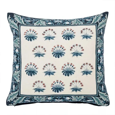 Image of Morris &amp; Co for V&amp;A Earthly Paradise Cushion 45X45cm Teal Sea Green