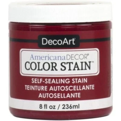 Image of DecoArt Americana Decor Color Stains 8oz Real Red, 7.23 x 6.98 7.62 cm