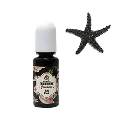 Image of Brussels08 10g/Bottle Epoxy Resin Liquid Pigment UV Coloring Dye Colorant Art Crafts Odorless Color for Jewelry Making Silicone DIY Handmade Black