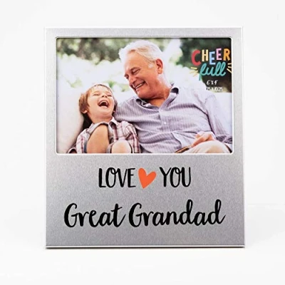Image of Love You Great Grandad Aluminium Photo Frame 6&quot; 4&quot;