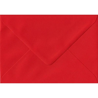 Image of Poppy Red C6 114mm x 162mm Gummed Coloured A6 Card Envelopes 100gsm (Pack of 50)