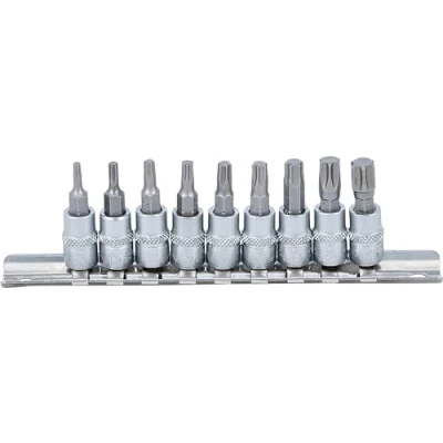 Image of BGS 2164 Bit Socket Set 6.3 mm (1/4&quot;) Drive T Star (for Torx) T10 T50 9 pcs.