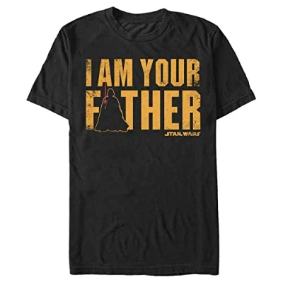 Image of STAR WARS Men&#039;s Officially Licensed Tees for Dad Shirt, Black//Fathers Day, XXXXXL