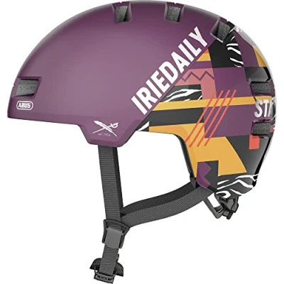 Image of ABUS city helmet Skurb ACE stylish bike for everyday use, skating, BMX riding or longboarding purple, size S