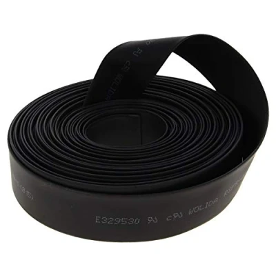 Image of Othmro 1pc Heat Shrink Tubing, 15mm ID Tube Electric Insulation Tube, 2:1 Ratio Sleeving Cable Protector—Black (Length: 10m)