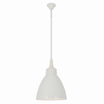 Image of Pinhead 38cm Dome Pendant Ceiling Light White 1xE27