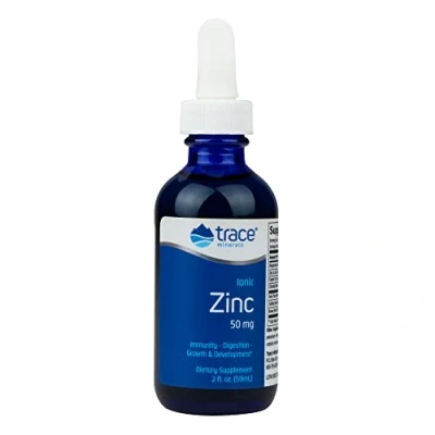 Image of Trace Minerals Liquid Ionic Zinc Supplement 50mg Immune System Support, Antioxidant Boost Essential Mineral Drops 2oz (59ml)
