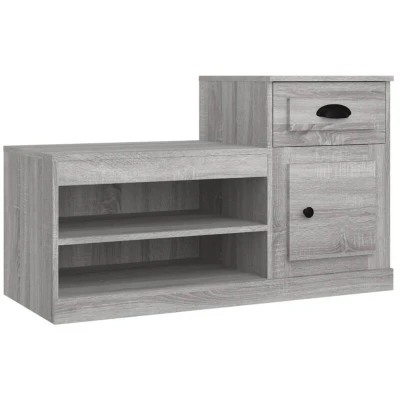 Image of vidaXL Shoe Cabinet Grey Sonoma 100x42x60 cm Engineered Wood