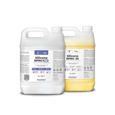 Image of Liquid Silicone Rubber for Molds 1:1 R PRO 30, Non Toxic, Easy to Use, Resistant Breakage, 30 Shore, Compatible with epoxy resins, Plaster, Wax and Other Materials (10 kg)