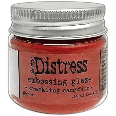 Image of Ranger Tim Holtz TDE73833 Distress Embossing Glaze Crackling Campfire, 1 oz