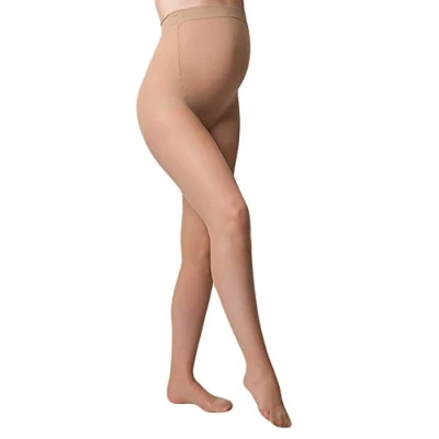 Image of Giulia 20 40 100 DEN Maternity Tights for Pregnant Mother, denier beige, M