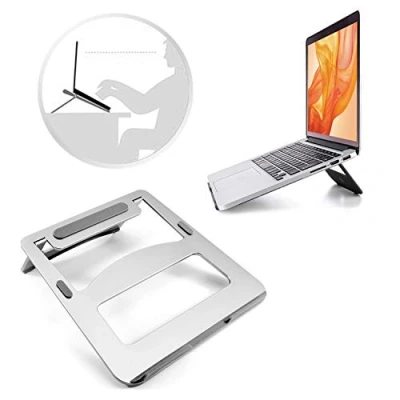 Image of Desire2 Portable Laptop Stand, Computer Riser Stand for Desk, Compatible with Notebook, Apple, MacBook Air &amp; Pro, Dell, HP, Lenovo, Relieves Neck Eye Strain