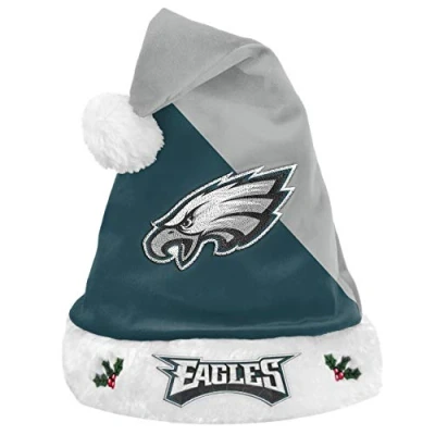 Image of FOCO Philadelphia Eagles NFL 2021 Colorblock Santa Hat Stück