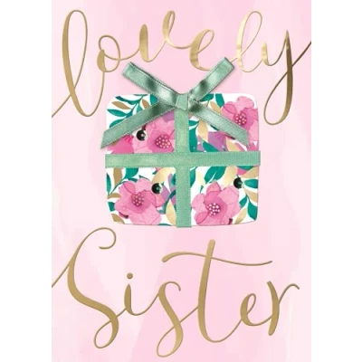 Image of Lovely Sister Embellished Birthday Greeting Card Just To Say Cards JT229