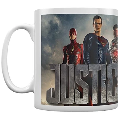Image of Pyramid International Justice League Movie (Teaser) Official Boxed Ceramic Coffee/Tea Mug, Paper, Multi Colour, 11 x 1.3 cm