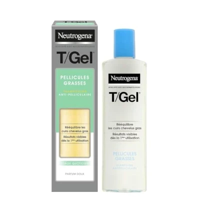 Image of Neutrogena T/Gel Oily Hair Shampoo (250ml), Daily Use Anti Dandruff for Hair, with Salicylic Acid and Piroctone Oamine Developed by Dermatologists
