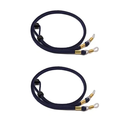 Image of GERNEO® Cuba Retro Suede Look Glasses Strap Unisex PU Cord for Sunglasses &amp; Reading Gold Holders Blue