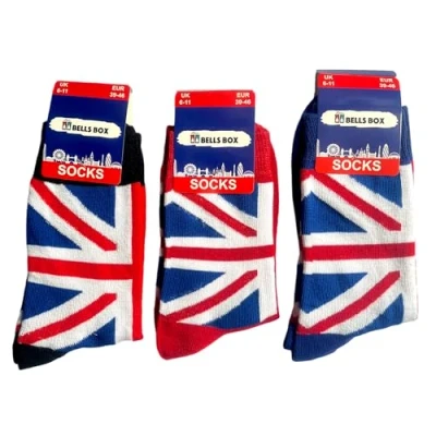 Image of Souvenirs Union Jack Socks London Sock 6 Pairs Mens Man UJ British Flag England