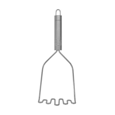 Image of Fackelmann Opal Single Masher, Food Vegetable Masher &amp; Crusher, Stainless Steel, 31x13x7.5cm, Silver