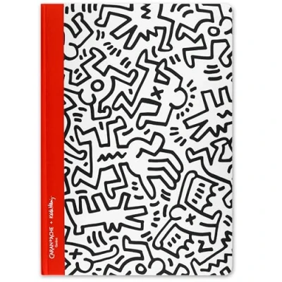 Image of Caran d&#039;Ache Keith Haring Notebook A5 Special Edition White/Opulent Garden