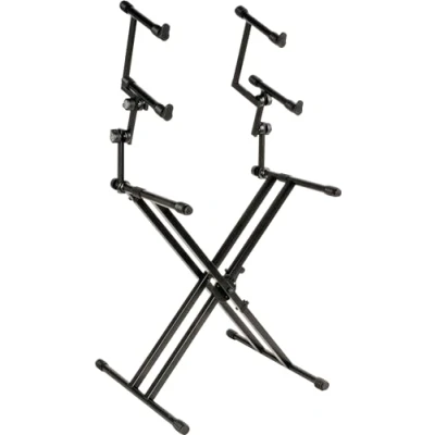 Image of Quik Lok QL/623 Double Braced Triple Tier Keyboard Stand Black