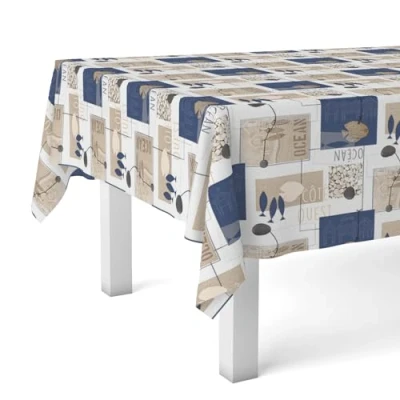 Image of Martina Home Oilcloth Tablecloth Ocean Unique 180 x 140 cm