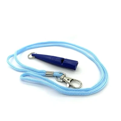 Image of ACME 210.5 navy blue dog whistle with matching lanyard