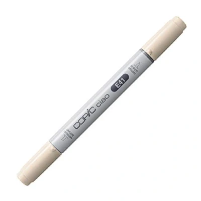 Image of COPIC Ciao Coloured Marker Pen (E 41) Pearl White, For Art &amp; Crafts, Colouring, Graphics, Highlighter, Design, Anime, Professional Beginners, Supplies Colouring Books