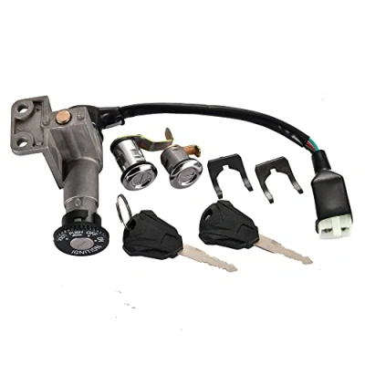 Image of GOOFIT Ignition Switch Key Assembly Replacement For GY6 49cc 50cc Chinese Moped Scooter Jonway 50QT 21