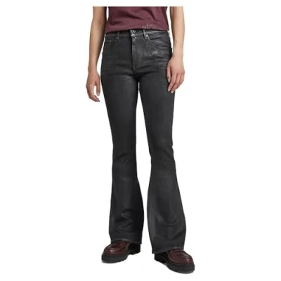 Image of G STAR RAW Women&#039;s 3301 Flare Jeans, Grey (magma cobler D21290 B479 D360), 26W / 30L