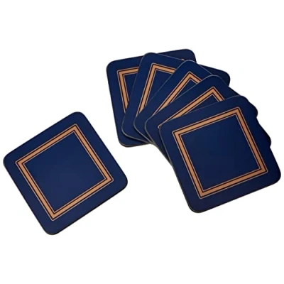 Image of Pimpernel Classic Midnight Coasters, Set of 6,Multi Coloured,10.5 x 10.5