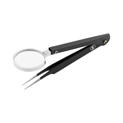 Image of K Pro Tweezer with Magnifying Glass Stainless Steel