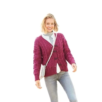 Image of Stylecraft Special Aran with Wool Knitting Pattern 9819 Ladies Cardigan, Hat &amp; Mitts