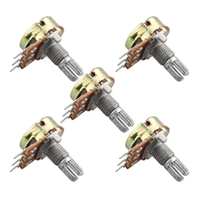 Image of HALJIA 5pcs Potentiometer 50K OHM Compatible with Arduino Raspberry Pi and Other Projects Knurled Shaft