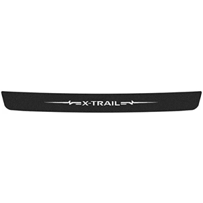 Image of Ever TA Car Rear Boot Bumper Protector for NIS san X Trail, Carbon Fiber Trunk Door Sill Strip Anti Scratch Decorative Sticker Styling Accessories Black