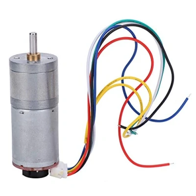 Image of GA25 370 Brush DC Motor Geared with Encoder Speed Measuring Code Plate(DC12V 60RPM)