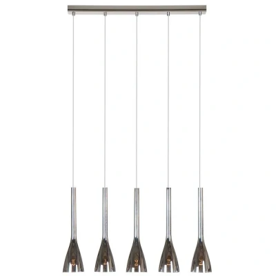 Image of Vase 5 Light Straight Bar Pendant Ceiling Chrome
