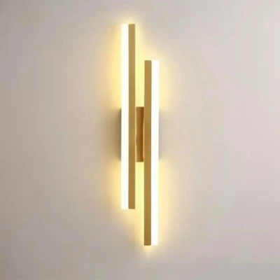 Image of Comely LED Interior Wall Light, Gold Modern Lamp, 16 W Acrylic Light for Bedroom, Living Room, Hotel, Stairs, Warm White 3000K