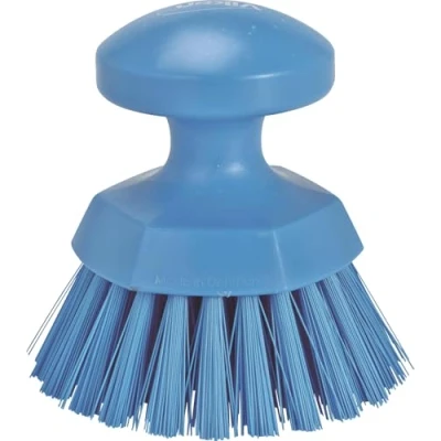 Image of Vikan 38853 Hand Held Scrub Brush, Polypropylene, Polyester Bristle, 110mm,Blue
