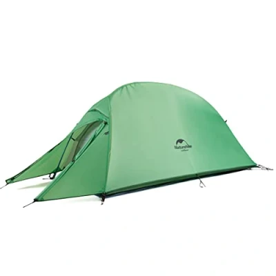 Image of Naturehike Cloud up 1 Person Backpacking Tent Lightweight Camping Hiking Dome for Man Green Upgrade 210T