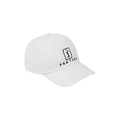 Image of PGA Tour Men&#039;s Pro Series Classic Golf Cap, 100% Cotton, Lightweight Hat, One Size, Bright White